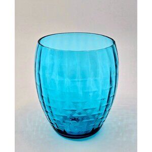 Vintage Empoli aqua optic crystal votive holder